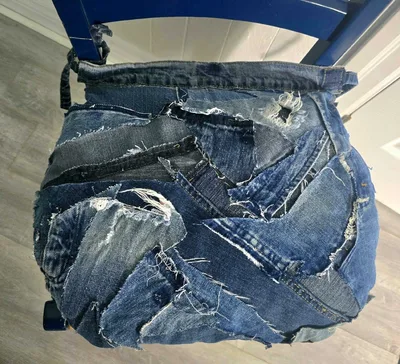 Custom Denim Chair Cushions