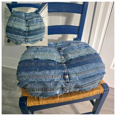 Custom Denim Chair Cushions