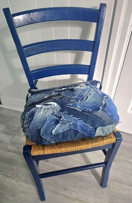 Custom Denim Chair Cushions
