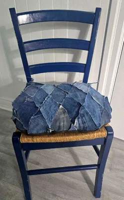 Custom Denim Chair Cushions