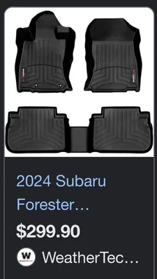 WeatherTech mats