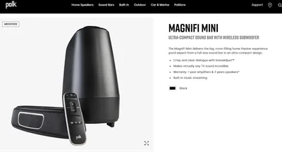 MagniFi Mini Ultra-compact Sound Bar with wireless Subwoofer