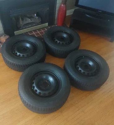 235/65R16 Bridgestone Blizzak Tires on steel rims