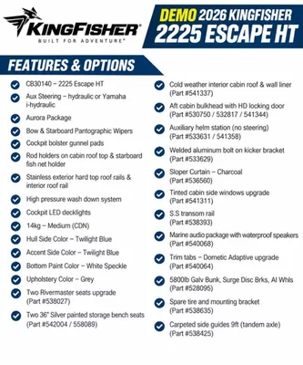 2026 Kingfisher 2225 Escape HT