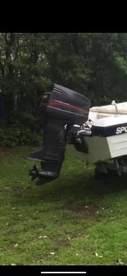 boat, motor, and trailer
