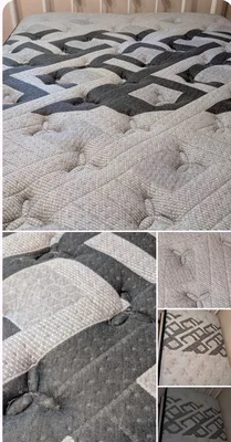 Double bed frame and new mattress with boxspring