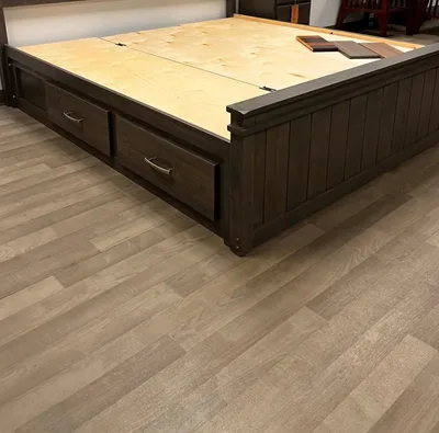 SOLID WOOD QUEEN BEDS WITH STORAGE  !  SAVE   $  200