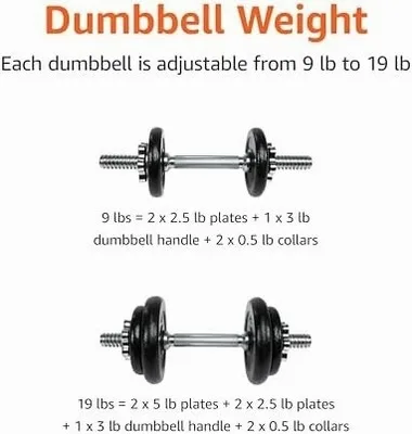 Plate Dumbbell Set - 38 lb - New in Box · Free Ship