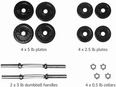 Plate Dumbbell Set - 38 lb - New in Box · Free Ship