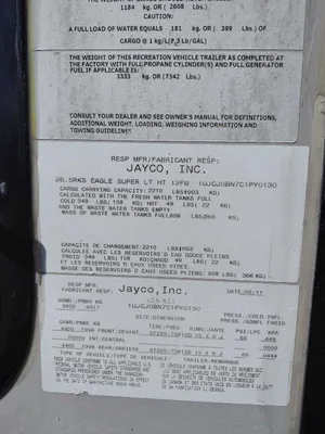 2012 Jayco 5th wheel 26.5 RKS