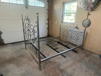 Four post canopy bed.