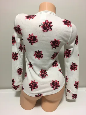 VICTORIA’S SECRET PINK - XS - NWT - BOW WAFFLE SLEEP SHIRT