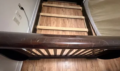Double Solid Wood Sleigh Bed and Frame