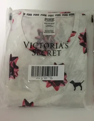 VICTORIA’S SECRET PINK - XS - NWT - BOW WAFFLE SLEEP SHIRT