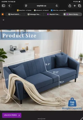 Navy Sofa