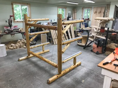 Three Unit CEDAR Paddle Sport Support Rack for Canoes, kayaks, .