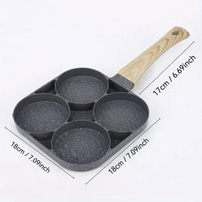 1pc Four-Hole Frying Pan for Making Fried Eggs & Pancakes