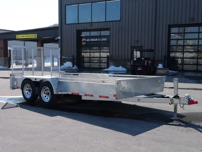 2026 Triumph 80x14 Galvanized Utility Trailer with Mesh Ramp Gat
