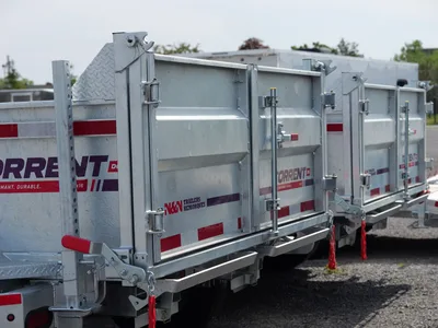2026 N&N 7x16 Gooseneck HD Galvanized Dump Trailer