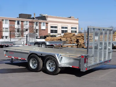 2026 Triumph 80x14 Galvanized Utility Trailer with Mesh Ramp Gat