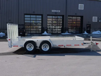 2026 Triumph 80x14 Galvanized Utility Trailer with Mesh Ramp Gat