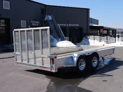 2026 Triumph 80x14 Galvanized Utility Trailer with Mesh Ramp Gat