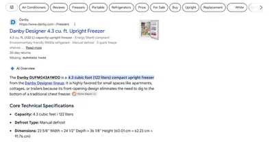 4.3 CU FT FREEZER-- 80 $