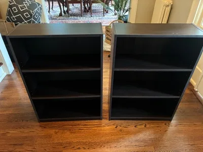 Adjustable 3 shelf wood bookcase