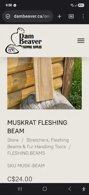 16 Trappers fleshing Beams