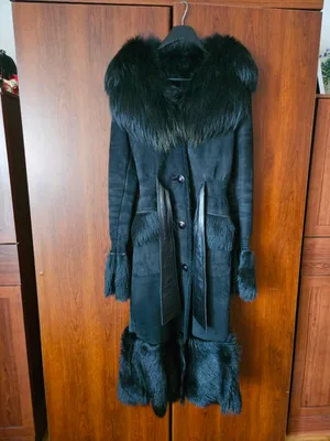 Vintage Black Full-Length Toscana Shearling Coat