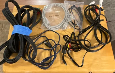 Various RCA cables, Ethernet, USB, PRINTER Electronics etc