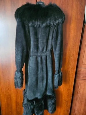 Vintage Black Full-Length Toscana Shearling Coat