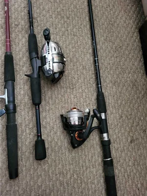 4 Fishing Rods and reels