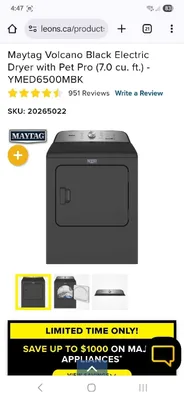 Maytag washer and dryer set