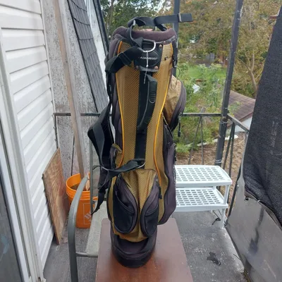 AdamsGolf Stand Golf Bag With Rain Hood - Black & Gold - $25.00
