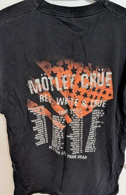 Mötley Crüe Red White & Crüe Tour 2005 T-Shirt - Men's Large