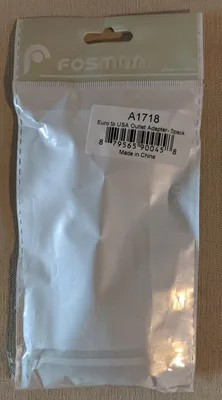 FOSMON A1718 Euro to USA Outlet Adapter - 5pack