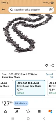 Fs chainsaw chain new 16"