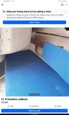 21 ft freedom sailboat