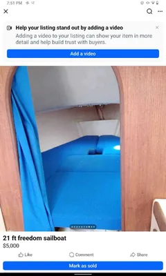 21 ft freedom sailboat