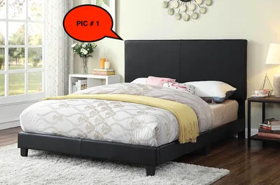 BELLEVILLE BED - GREY COLOUR LINEN STYLE PLATFORM BED $299 ONLY