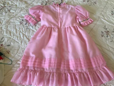 Vintage Girl’s Pink Party Dress 1970’s. Size 5-6