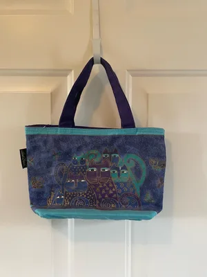 Laurel Burch Indigo Cats Bag Purse NEW