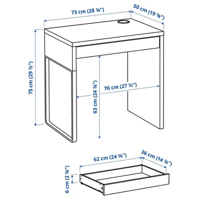 Black IKEA Desk