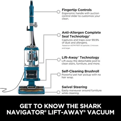 Shark Navigator Lift-Away Upright Vacuum.