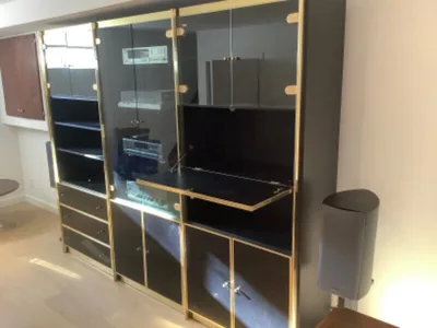 Wall unit/ curio/ bar/ stereo cabinet