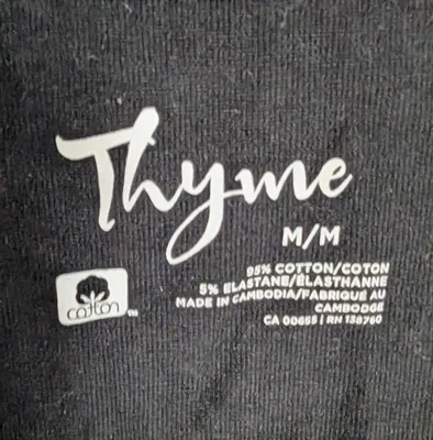 Thyme Maternity Long-Sleeve Shirt Black - Women's Medium