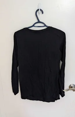 Thyme Maternity Long-Sleeve Shirt Black - Women's Medium