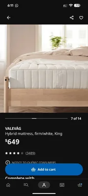 VALEVÅG Hybrid Mattress - King Size
