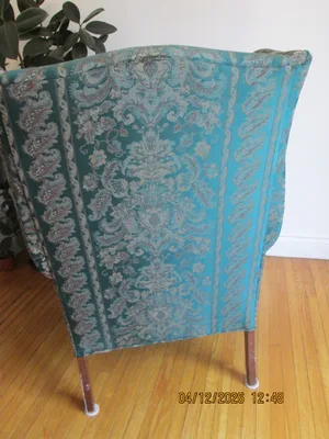 Vintage Wingback Green Chair, Custom made for Chesterfield Shop